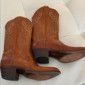 Justin Women Leather and Lizard